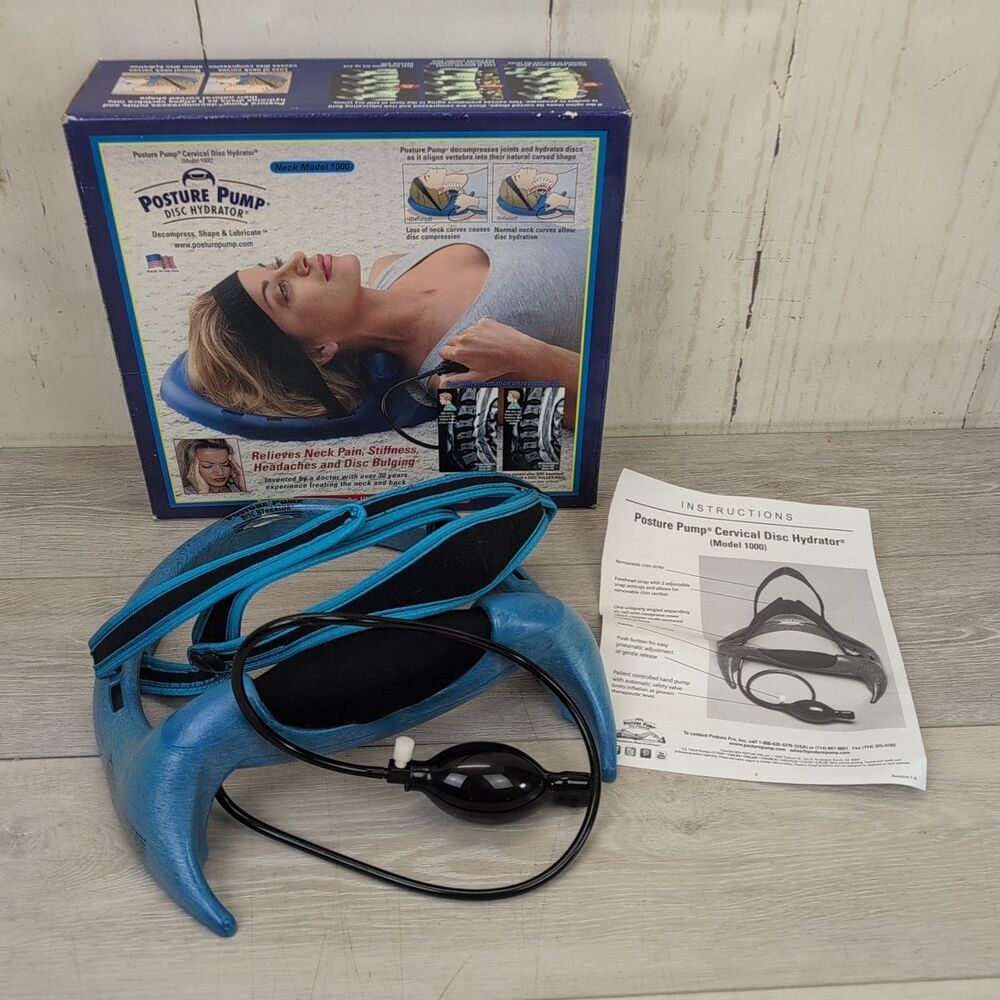 Posture Pump Professional Model 1000 Neck Exerciser Cervical Disc USA Made